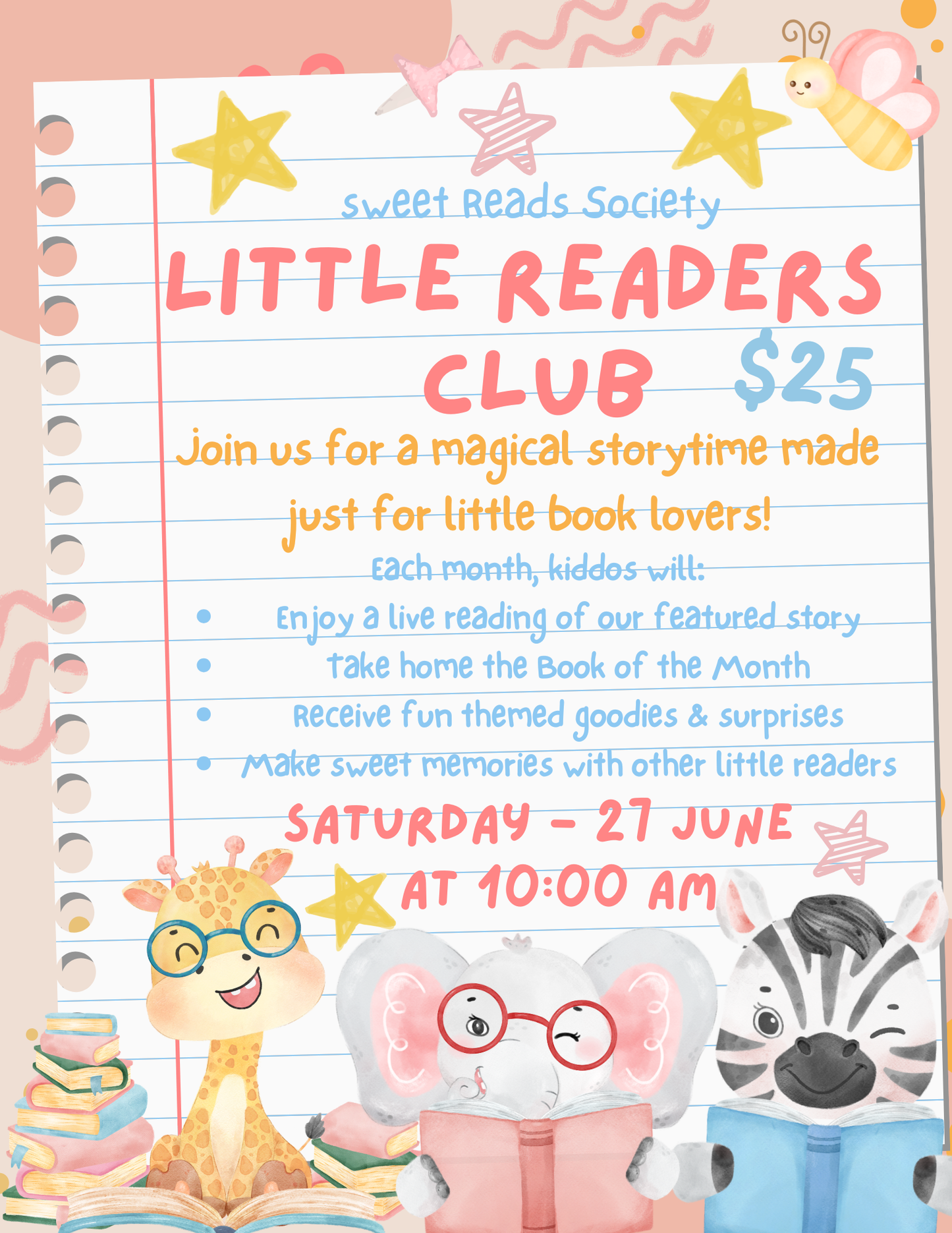 ✨Little Readers Club✨ A Magical Monthly Storytime!
