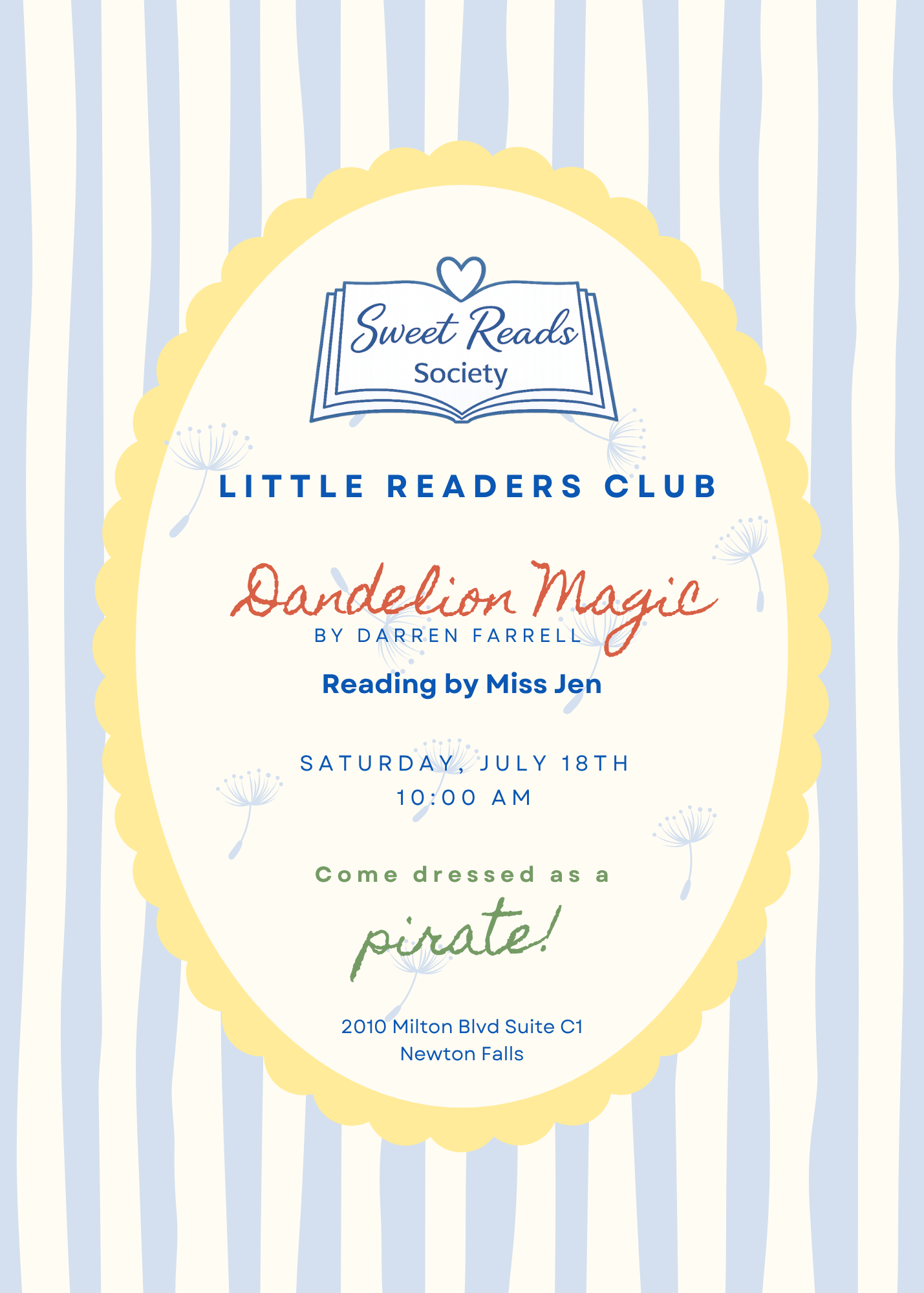 July Little Readers Club!🏴☠️💛