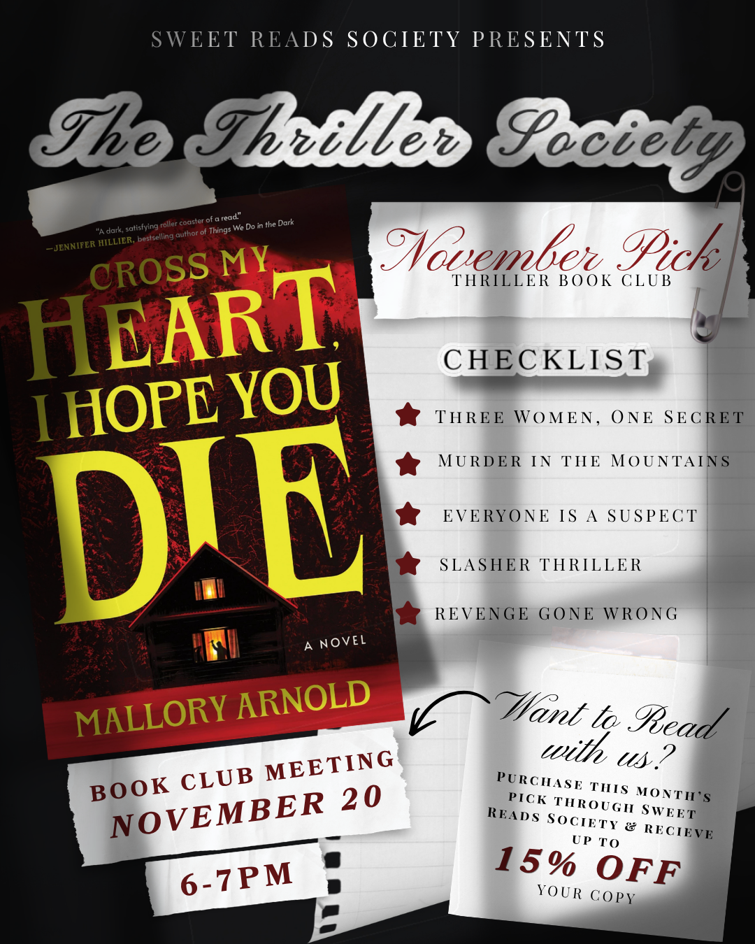 The Thriller Society | November Pick (Nov. 20th Discussion)πͺπ€