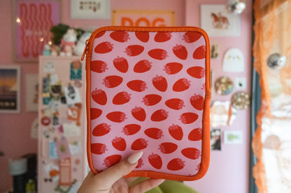 Zipper Strawberries Kindle & E-reader Sleeve