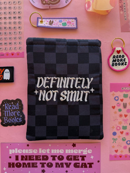 Checkered Definitely Not Smut Book & E-Reader Sleeve: Kindle Sleeve