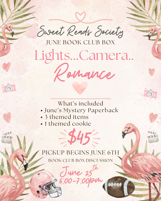 🎬✨JUNE BOOK CLUB BOX: LIGHTS...CAMERA...ROMANCE ✨🎬 PICKUP JUNE 6TH