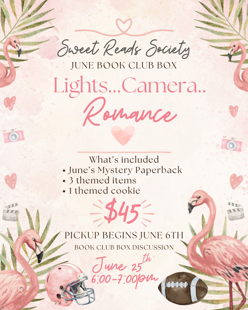 🎬✨JUNE BOOK CLUB BOX: LIGHTS...CAMERA...ROMANCE ✨🎬 PICKUP JUNE 6TH