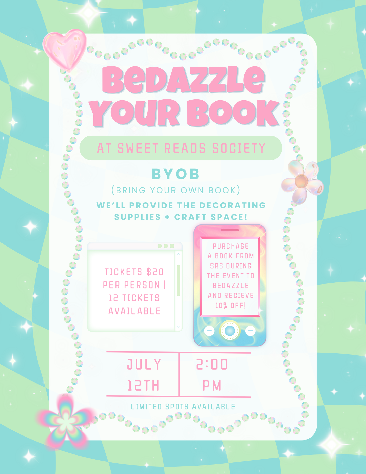 💎✨ BEDAZZLE YOUR BOOK NIGHT ✨💎 JULY 12TH!