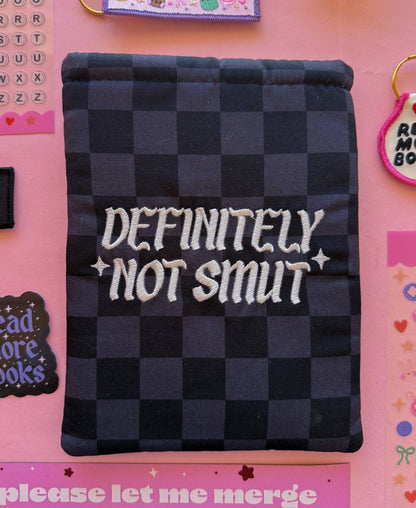 Checkered Definitely Not Smut Book & E-Reader Sleeve: Kindle Sleeve
