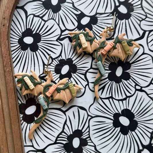 Bookish Dragons | Polymer Clay Earrings