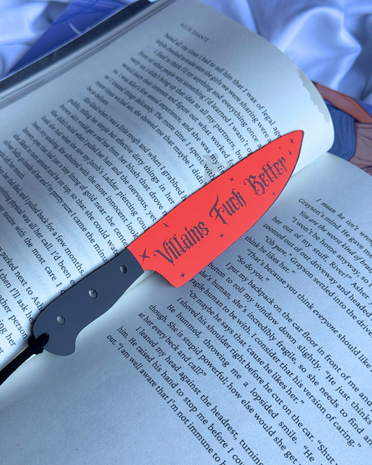 Villains Fuck Better - Mirrored Knife Bookmark: Red