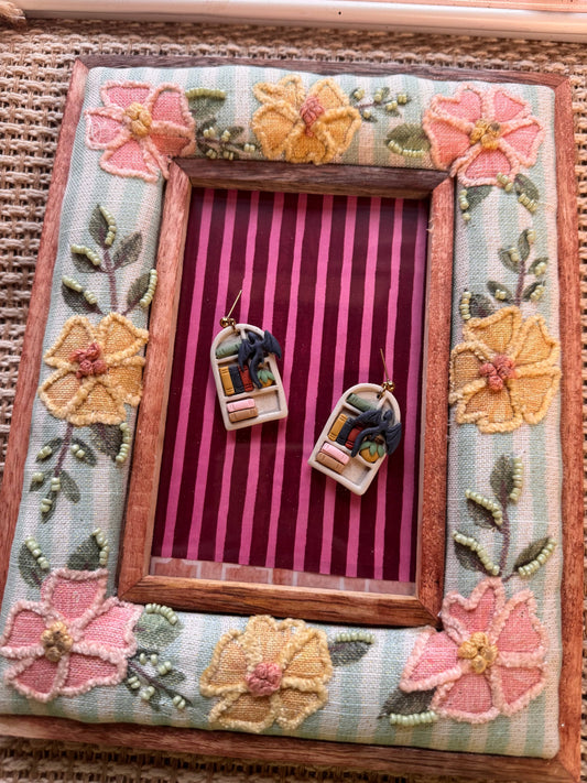 Dragon Bookshelfs | Polymer Clay Earrings
