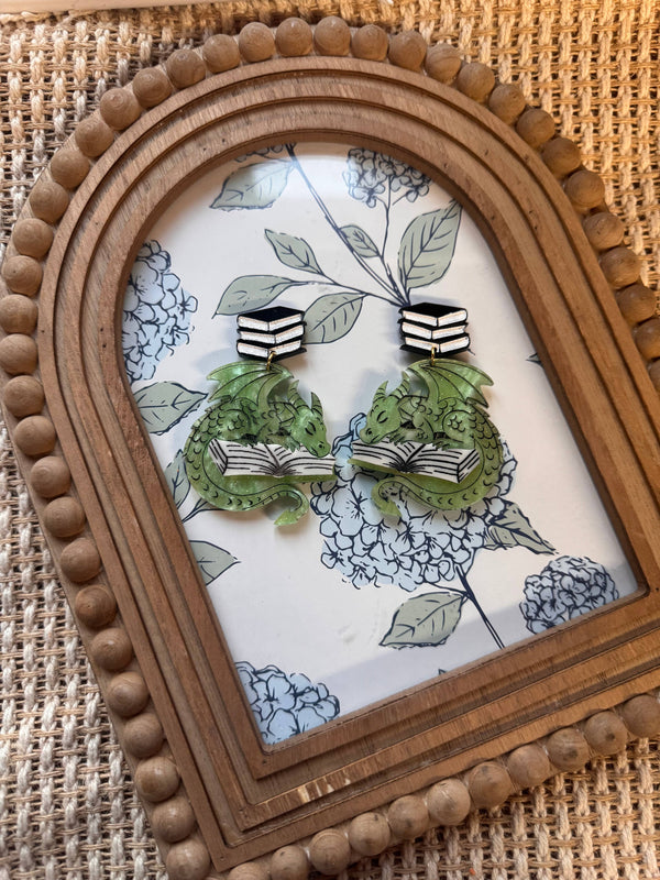Books with Dragons | Acrylic Earrings